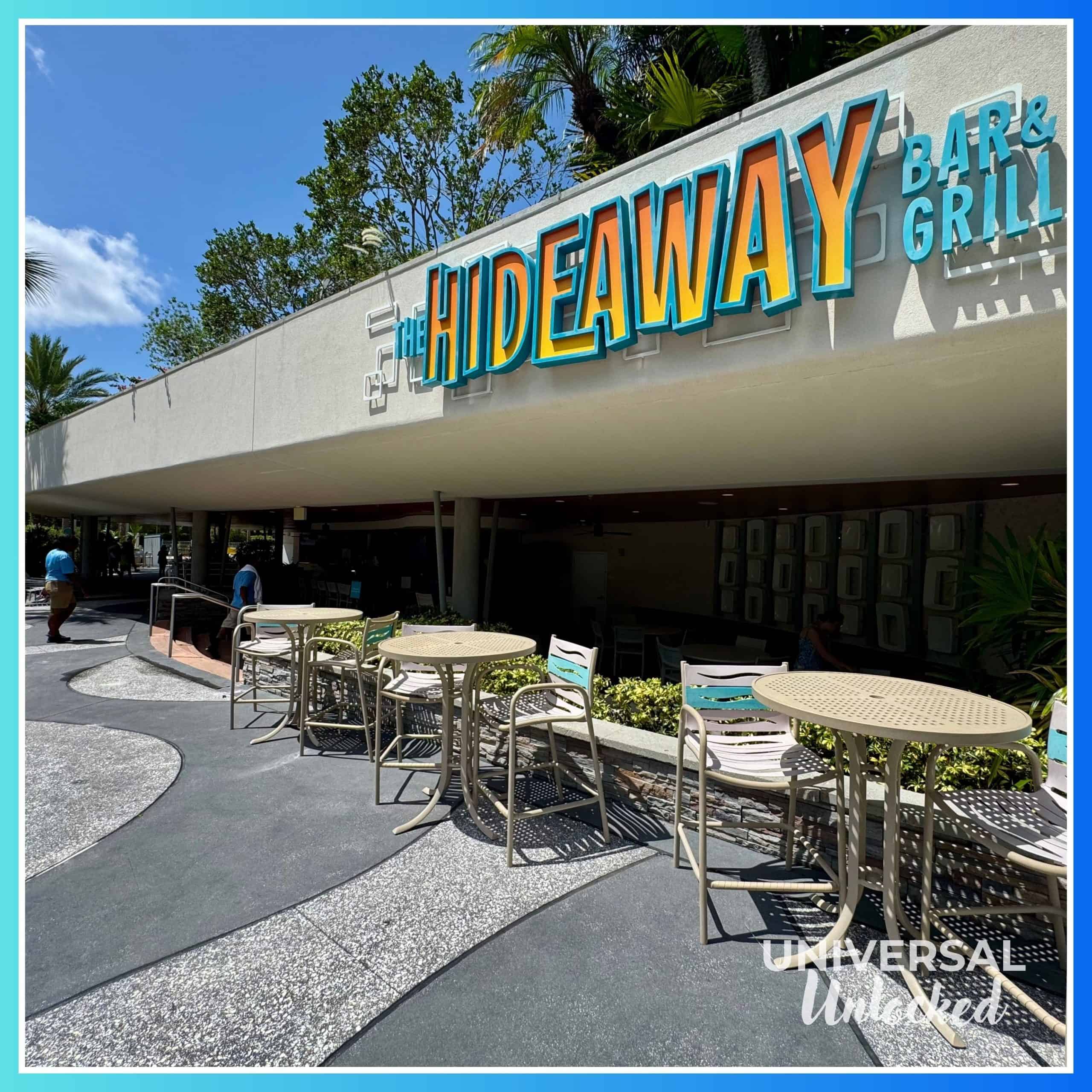 Hideaway Bar and Grill in the Lazy River Courtyard