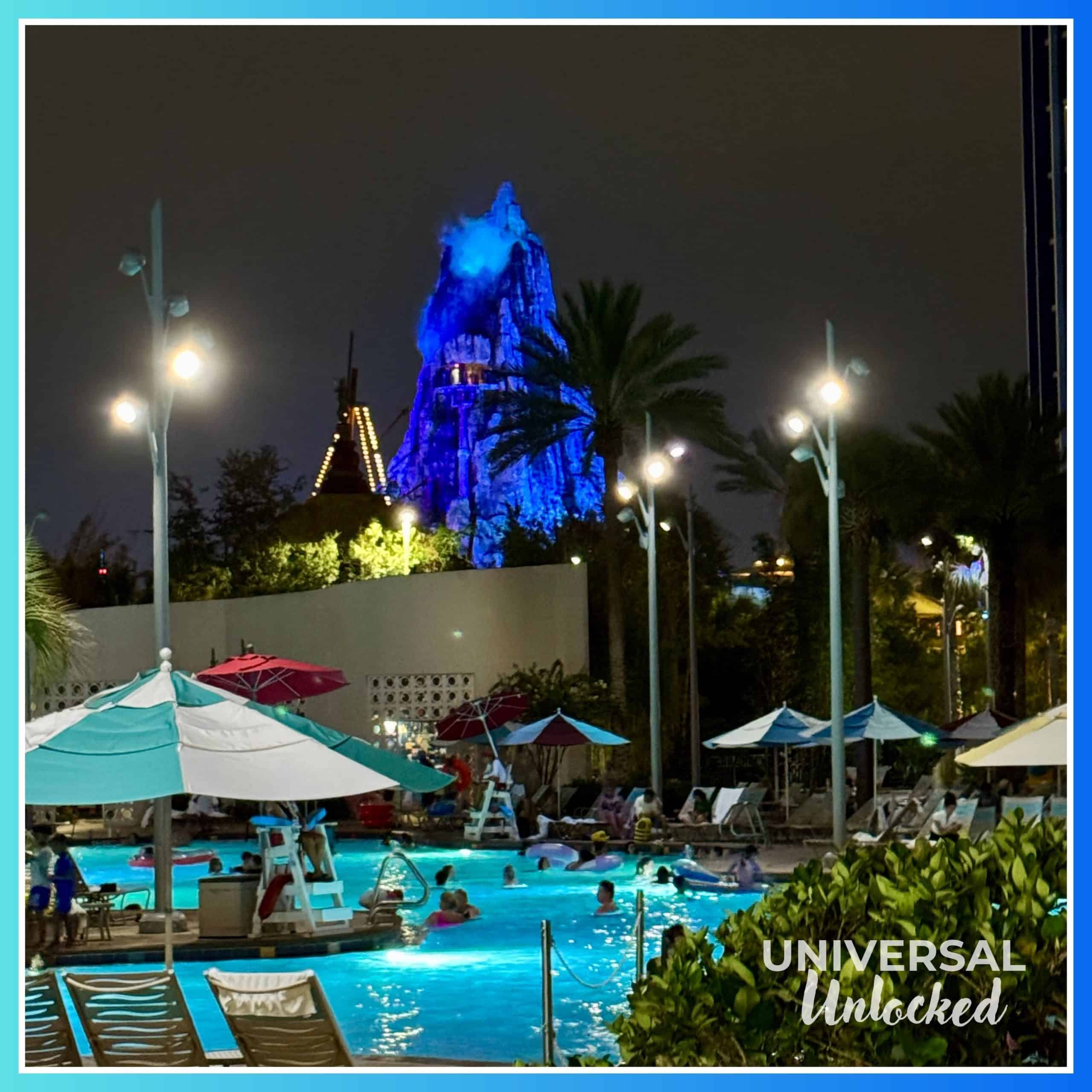 Krakatau Volcano Bay view from the Lazy River Courtyard