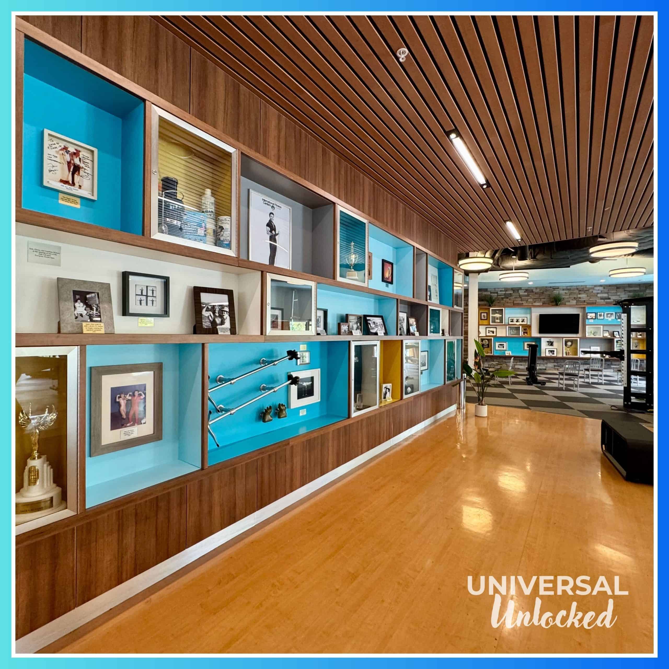 Memorabilia at Jack LaLanne fitness center at Cabana Bay