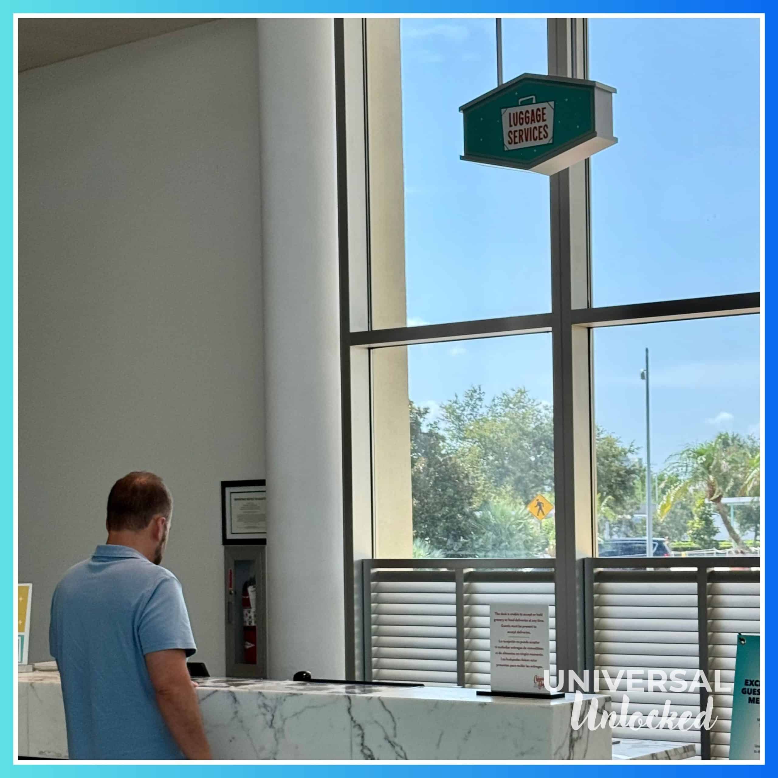 Luggage storage at Cabana Bay Beach Resort