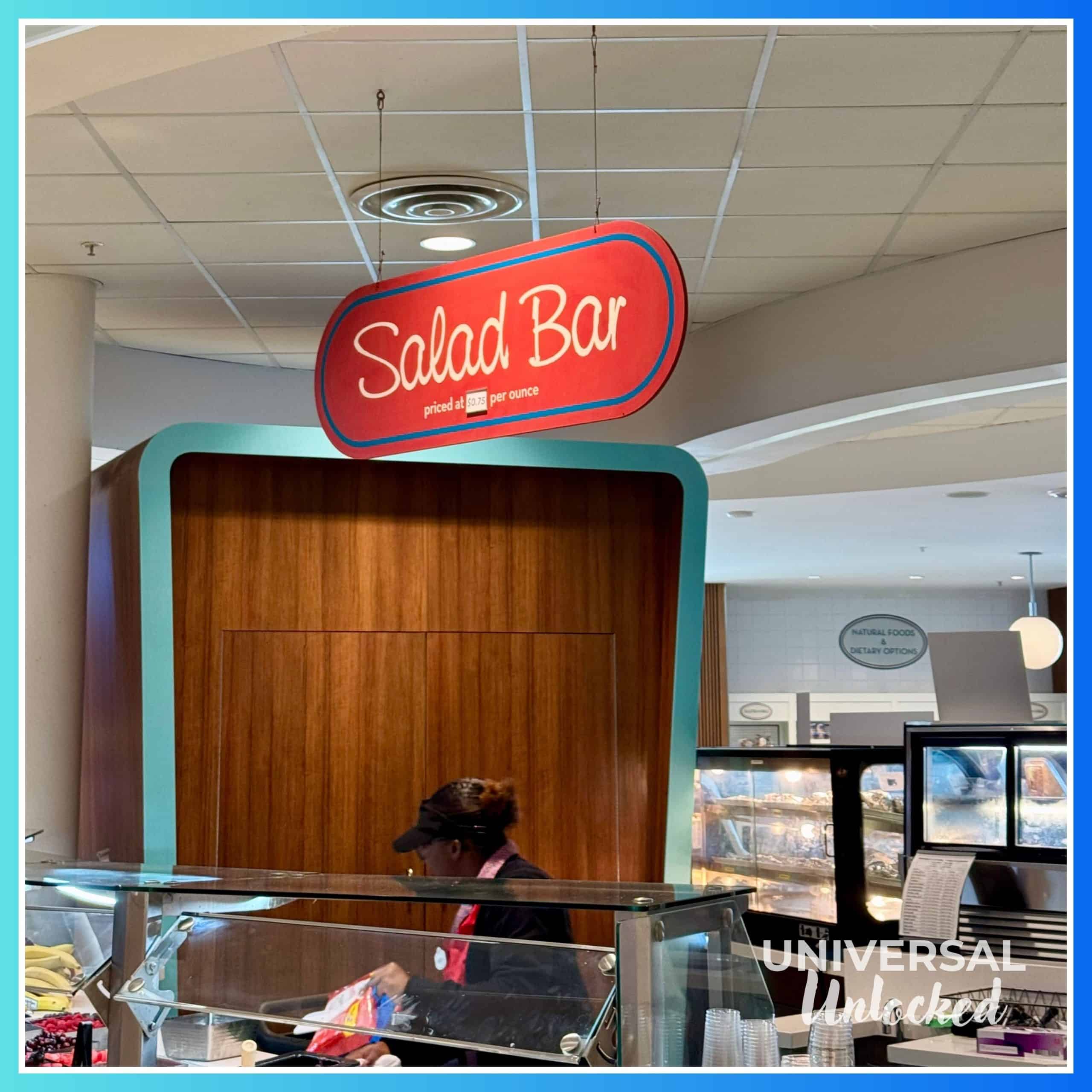 Salad bar station at the Bayliner Diner