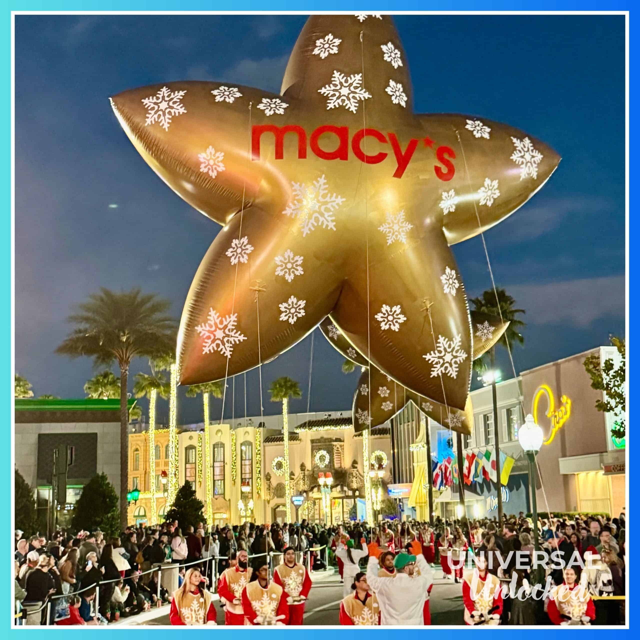 The Universal Orlando Christmas Parade featuring Macy's