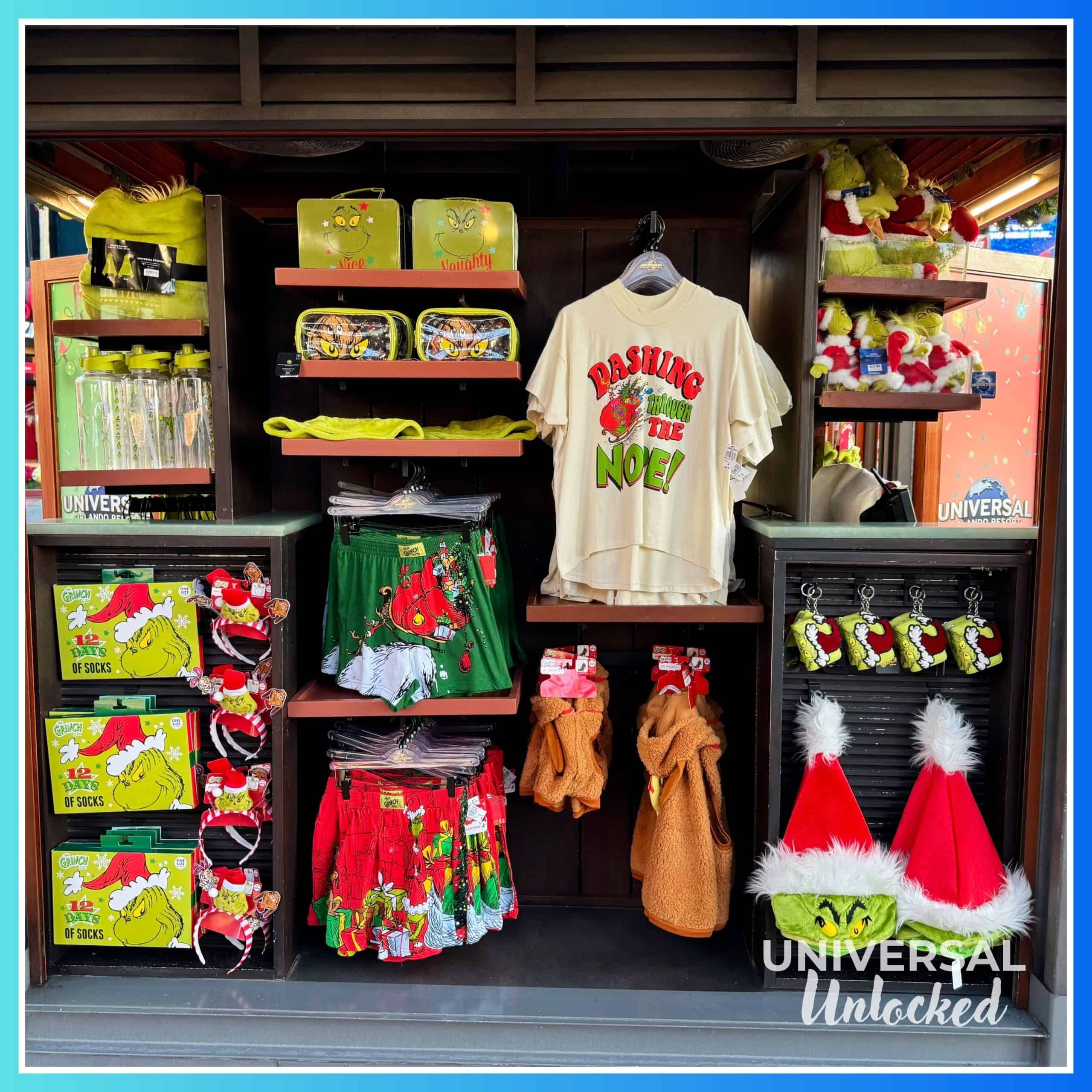 Holiday merch at Universal Orlando