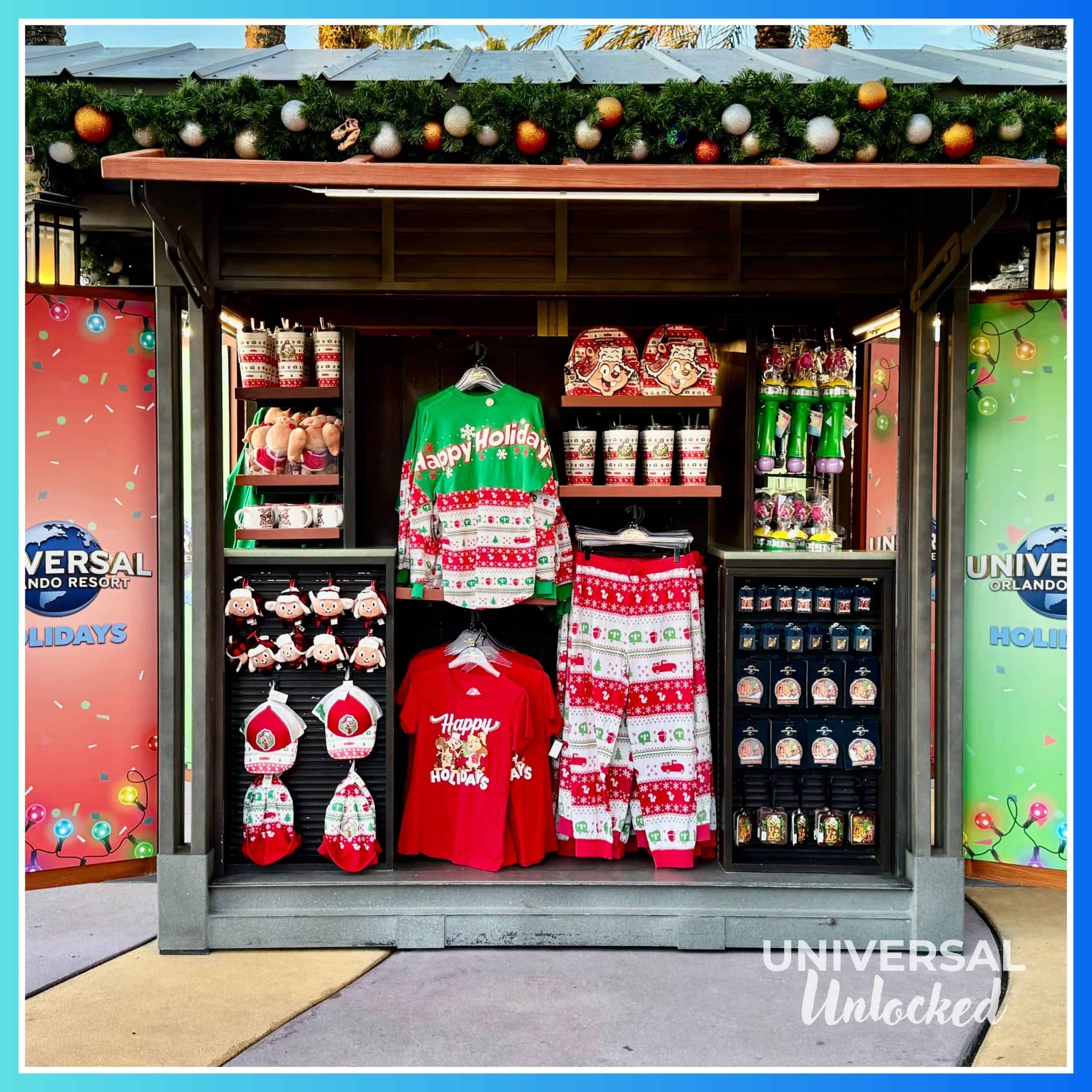 Holiday merch at Universal Orlando
