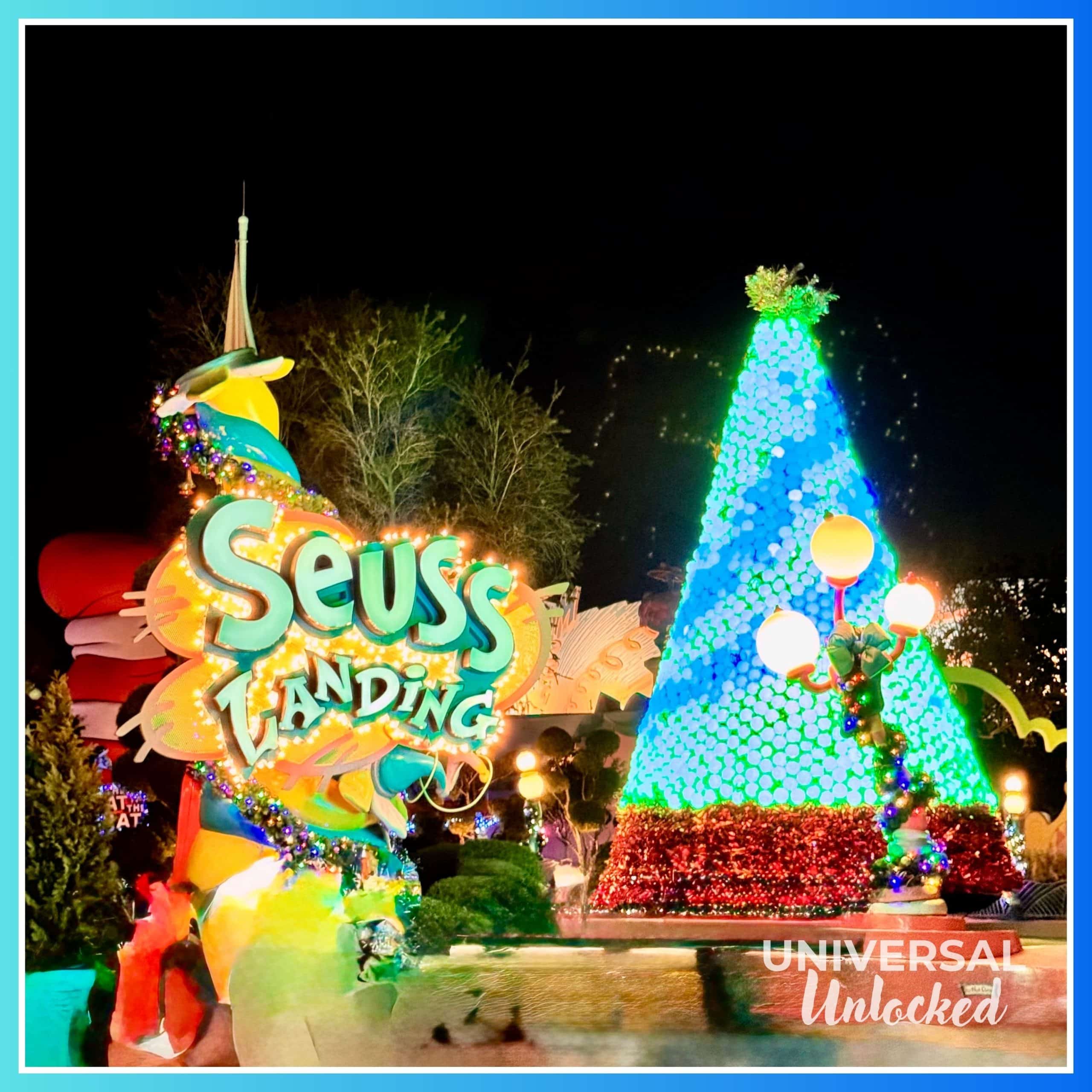 Seuss Landing during its holiday celebrations