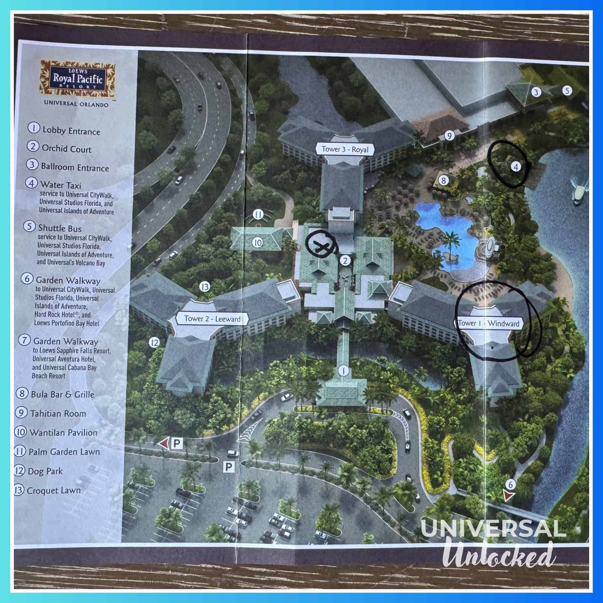 Royal Pacific Resort map