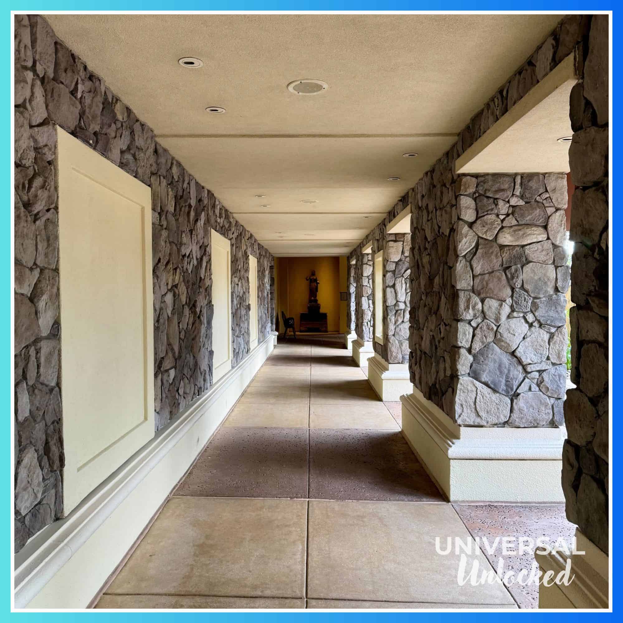 Lower level amenities hallway at Royal Pacific Resort