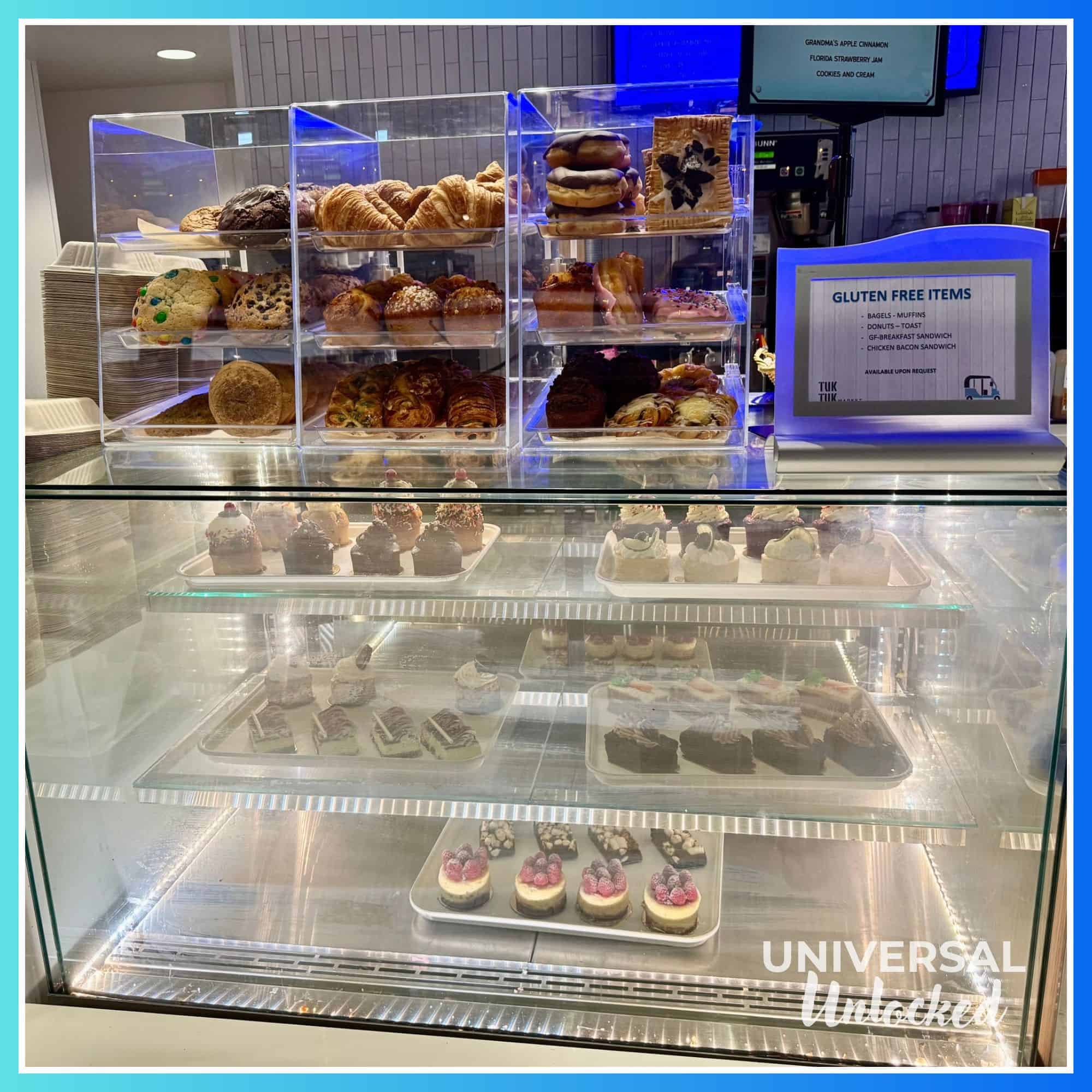 Pastry case at Tuk Tuk Market