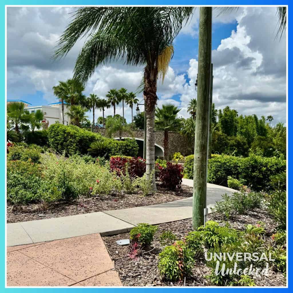 The Royal Pacific walking path